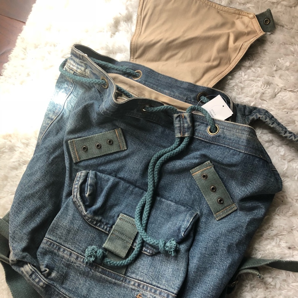 French Connection denim backpack - Picture 3 of 4